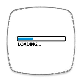 loading_2c - Square fridge magnet - white - Front