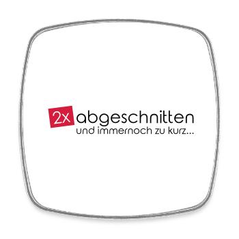2x abgeschnitten... - Viereckiger Kühlschrankmagnet - Weiß - Vorne