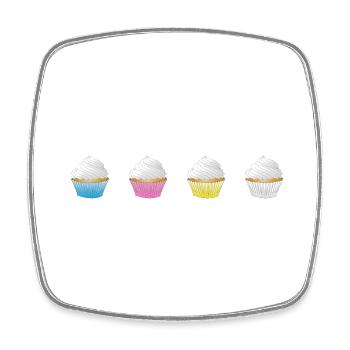 cupcake muffin cake kuchen backen bakery25 - Viereckiger Kühlschrankmagnet - Weiß - Vorne