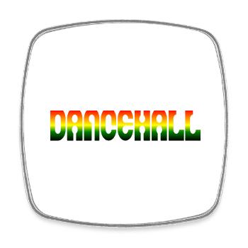 Dancehall - Square fridge magnet - white - Front