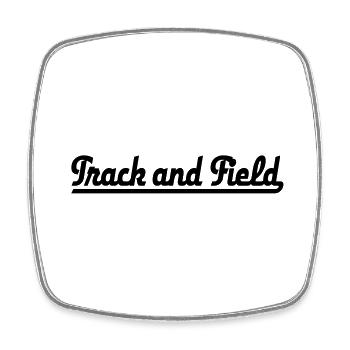track and field - Square fridge magnet - white - Front
