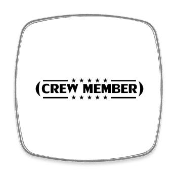 Crew Member Stars Design - Square fridge magnet - white - Front