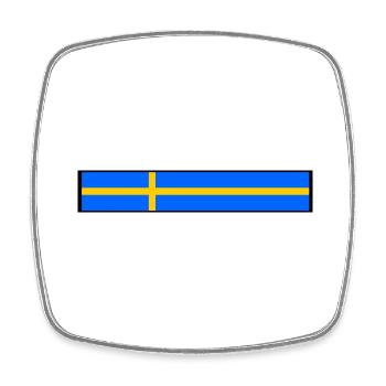 Schweden Flagge - Viereckiger Kühlschrankmagnet - Weiß - Vorne