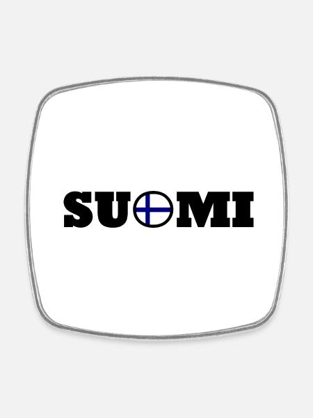 Finland - Square fridge magnet - white