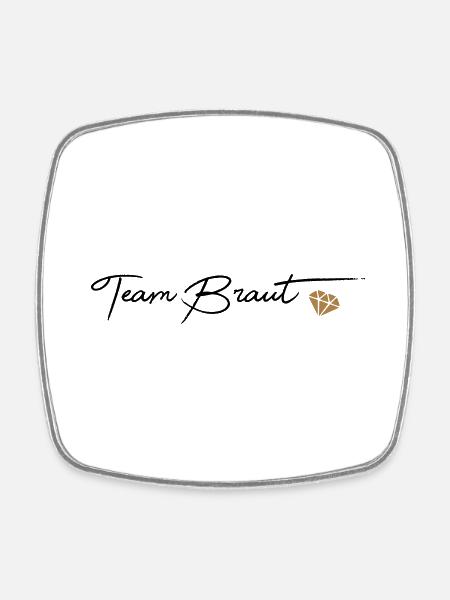 Team Braut - Viereckiger Kühlschrankmagnet - Weiß