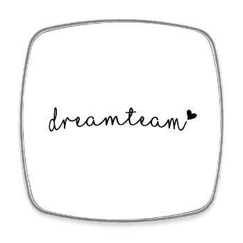 dream team - Square fridge magnet - white - Front