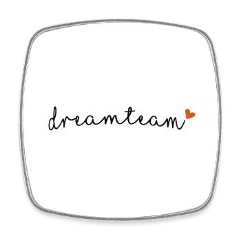 dream team - Square fridge magnet - white - Front