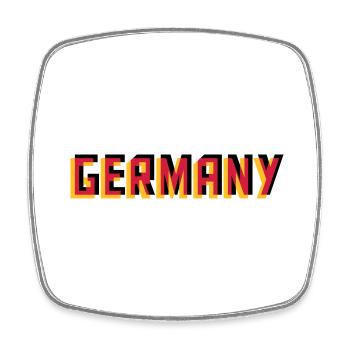 Allemagne Allemagne 3D effet couleurs noir rouge G - Magnet carré - blanc - Devant
