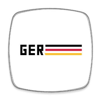 GER drapeau logo équipe équipe Allemagne sport - Magnet carré - blanc - Devant
