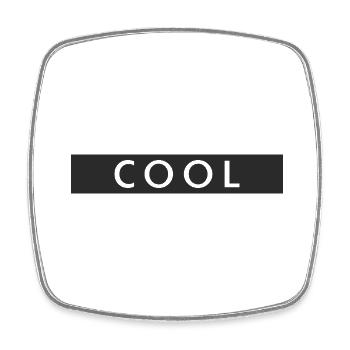 cool - Square fridge magnet - white - Front
