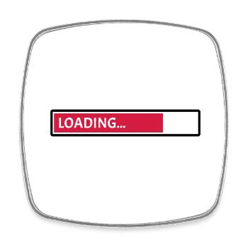 Loading - Viereckiger Kühlschrankmagnet - Weiß - Vorne