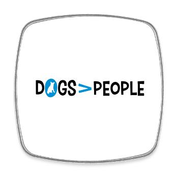 Logo Dogs People - Viereckiger Kühlschrankmagnet - Weiß - Vorne