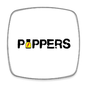 Poppers - Square fridge magnet - white - Front