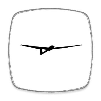 Glider Glider Glider Pilot Pilot - Square fridge magnet - white - Front