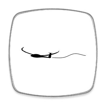 Glider Glider Glider Pilot Pilot - Square fridge magnet - white - Front