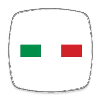 Italien-Banner - Viereckiger Kühlschrankmagnet - Weiß - Vorne