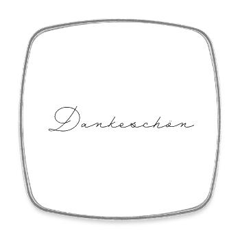 Thanks - Square fridge magnet - white - Front