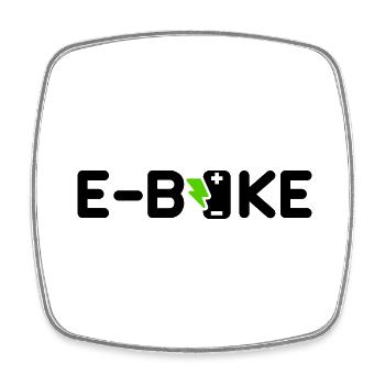 E-Bike ebike - Viereckiger Kühlschrankmagnet - Weiß - Vorne
