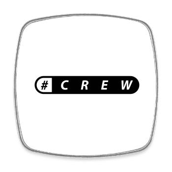 crew - Square fridge magnet - white - Front