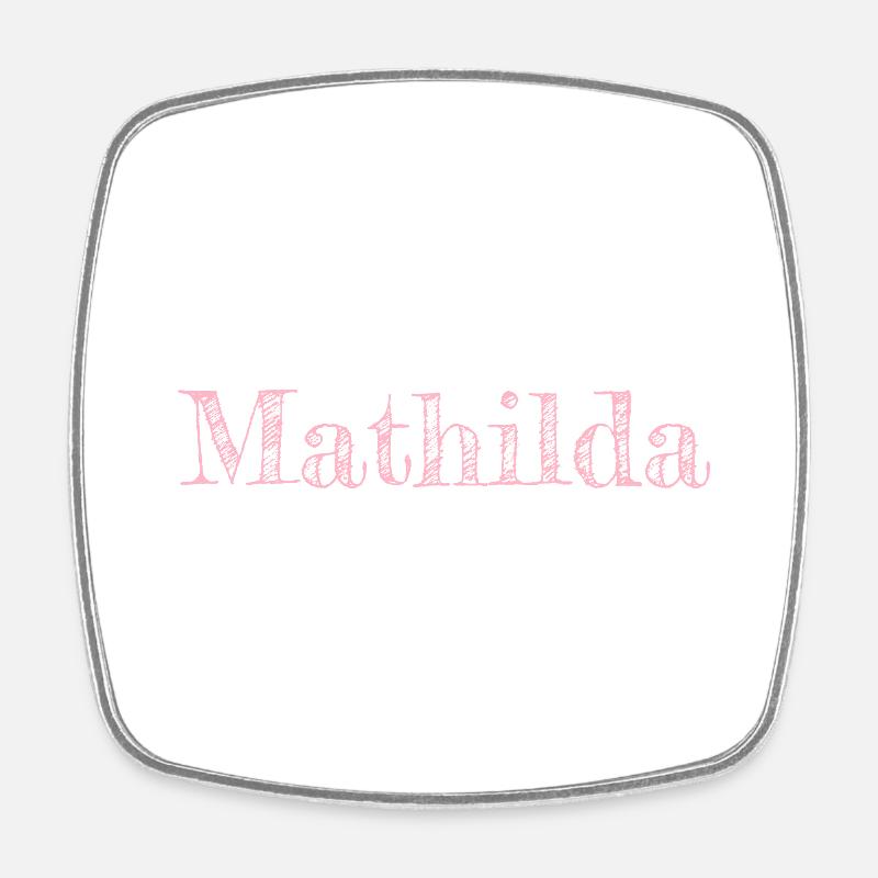 Mathilda - Viereckiger Kühlschrankmagnet - Weiß