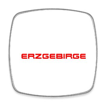 Erzgebirge - Viereckiger Kühlschrankmagnet - Weiß - Vorne