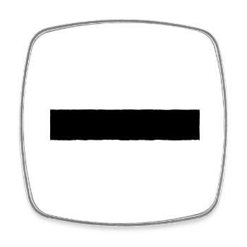 Banner - Viereckiger Kühlschrankmagnet - Weiß - Vorne