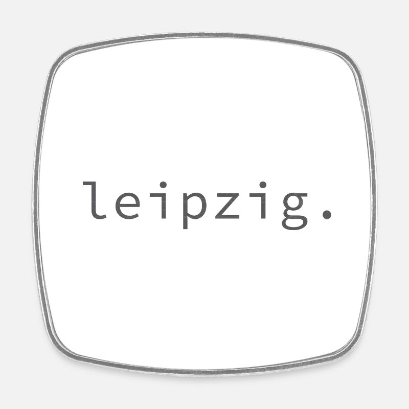 leipzig. - Viereckiger Kühlschrankmagnet - Weiß