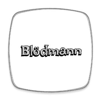 lustiges Wort Blödmann - Viereckiger Kühlschrankmagnet - Weiß - Vorne