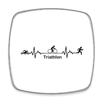 Triathlon Swim Bike Run - Square fridge magnet - white - Front