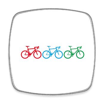 Colorful Roadbikes - Viereckiger Kühlschrankmagnet - Weiß - Vorne