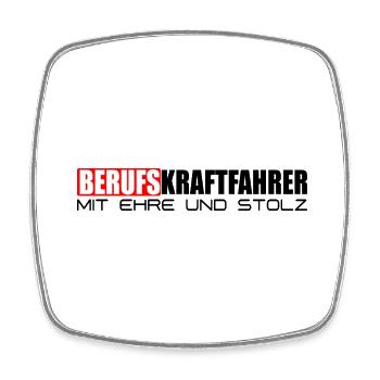 Stolzer Berufskraftfahrer - Viereckiger Kühlschrankmagnet - Weiß - Vorne