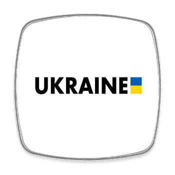 Ukraine - Viereckiger Kühlschrankmagnet - Weiß - Vorne