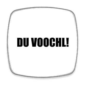 Erzgebirge Du Vogel - Viereckiger Kühlschrankmagnet - Weiß - Vorne