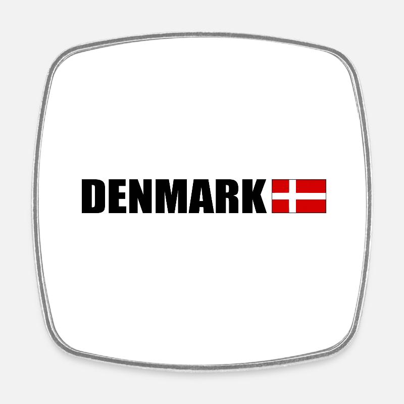 Danemark - Magnet carré - blanc
