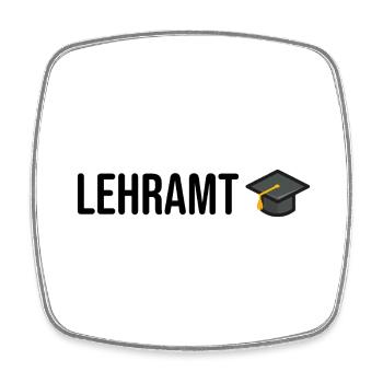 Lehramt Studium - Viereckiger Kühlschrankmagnet - Weiß - Vorne