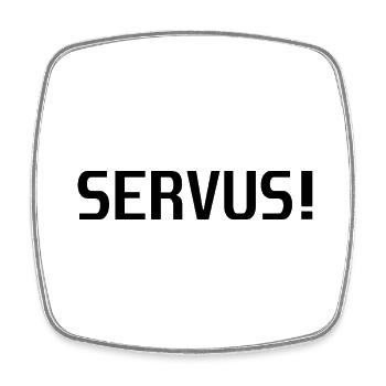 servus! - Viereckiger Kühlschrankmagnet - Weiß - Vorne