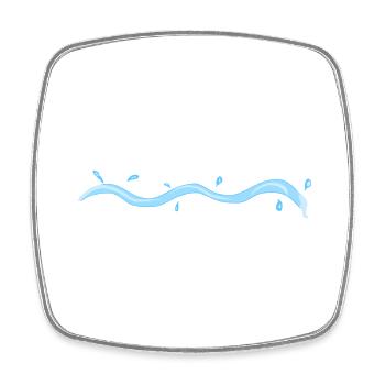 water line blue stroke - Square fridge magnet - white - Front
