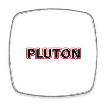PLUTON - Viereckiger Kühlschrankmagnet - Weiß - Vorne