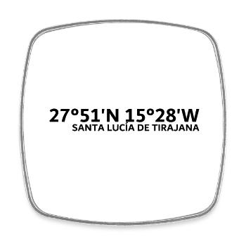 Santa Lucía de Tirajana Koordinaten - Viereckiger Kühlschrankmagnet - Weiß - Vorne