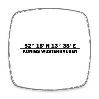 Coordonnées de Königs Wusterhausen - Magnet carré - blanc - Devant