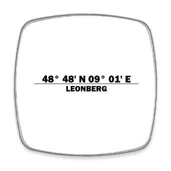 Leonberg coordinates - Square fridge magnet - white - Front