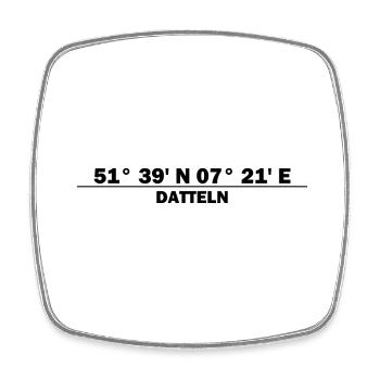 Dates Coordinates - Square fridge magnet - white - Front