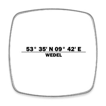 Wedel coordinates - Square fridge magnet - white - Front