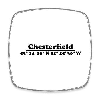 Coordonnées de Chesterfield - Magnet carré - blanc - Devant