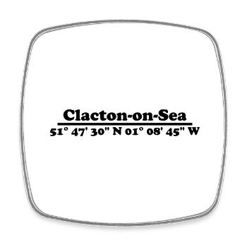 Clacton-on-Sea coordinates - Square fridge magnet - white - Front