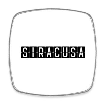 Siracusa airport sign - Square fridge magnet - white - Front