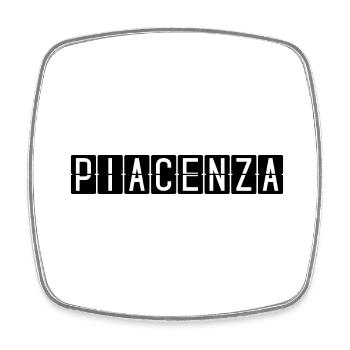 Piacenza airport sign - Square fridge magnet - white - Front
