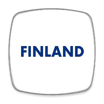 Finnland - Viereckiger Kühlschrankmagnet - Weiß - Vorne