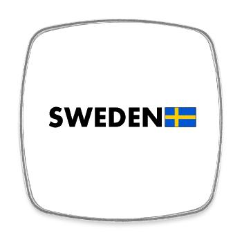 Sweden - Magnet carré - blanc - Devant