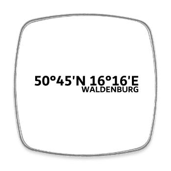 Waldenburg coordinates - Square fridge magnet - white - Front
